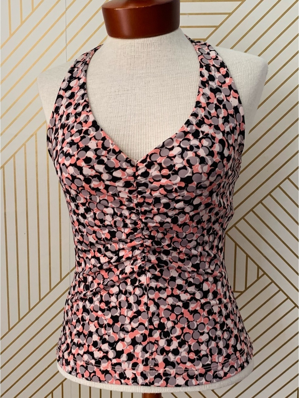 BCBGMaxazria Y2K Halter Top  polka dot geometric 2000s VTG Vintage streetwear